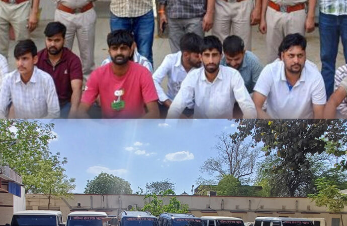 ग्रुप 5172 लिखी सात वाहन जब्त,हिस्ट्रीशीटर सहित 12 गिरफ्तार