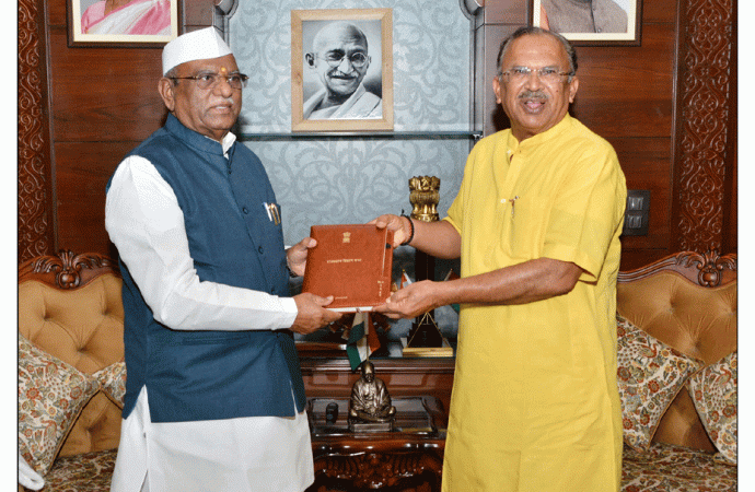 राज्यपाल बागडे से विधानसभा अध्यक्ष देवनानी ने मुलाकात की