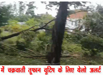 चीन में चक्रवाती तूफान वुटिप के लिए येलो अलर्ट जारी