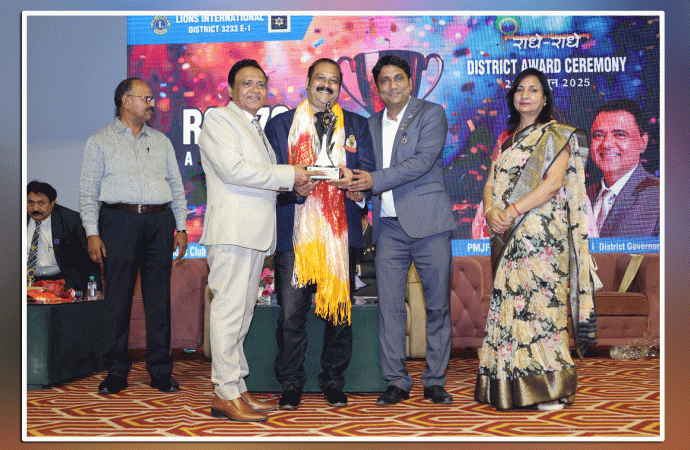 लायंस क्लब जयपुर चार्टर्ड एकाउंटेंट्स के अध्यक्ष सचिन कुमार जैन को डिस्ट्रिक्ट अवार्ड समारोह में भी मिला श्रेष्ठ अध्यक्ष का सम्मान