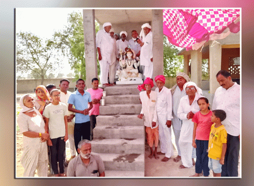 पदमपुर क्षेत्र के गॉव 6 ईईए की कल्याण भुमि में शिवजी की मुर्ति की स्थापना  एवं लंगर