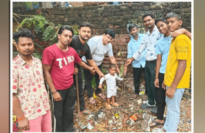 कठपुतली नगर में पौधारोपण कर दिया हरियाली का संदेश