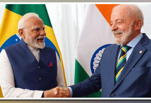 भारत-ब्राजील हर क्षेत्र में सहयोग सुदृढ़ कर द्विपक्षीय व्यापार को 20 अरब डॉलर पहुंचायेंगे: मोदी