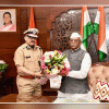 राज्यपाल से पुलिस महानिदेशक  राजीव कुमार शर्मा ने की शिष्टाचार भेंट