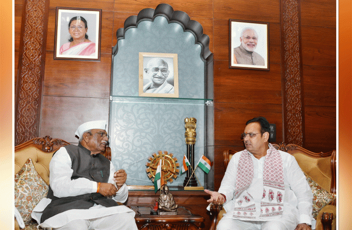 राजस्थान के विकास से जुड़े मुद्दों पर की चर्चा – मुख्यमंत्री  शर्मा ने राज्यपाल से की मुलाकात